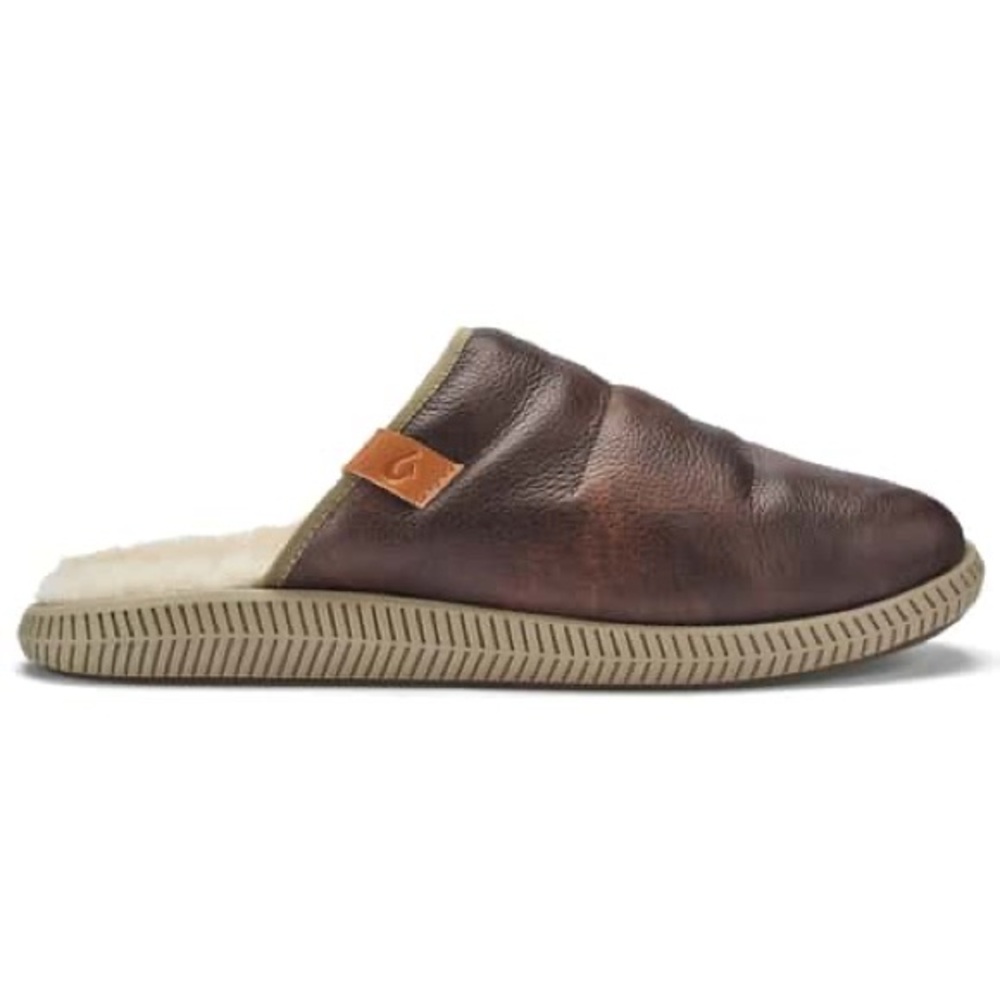 Men's Brown Leather Slip-On Shoes